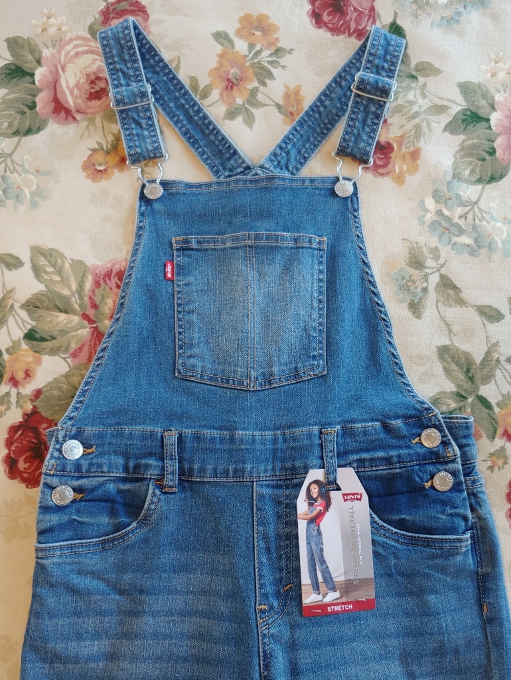 Levi's Blue Classic Denim Girl's Overalls Size 14 NWT - Picture 14 of 15